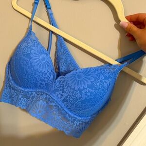 Victoria secret pink gorgeous blue push up bralette - strappy back